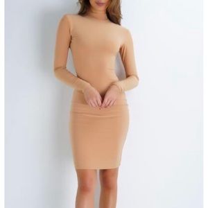 Want my look Bodycon dress with mock neck